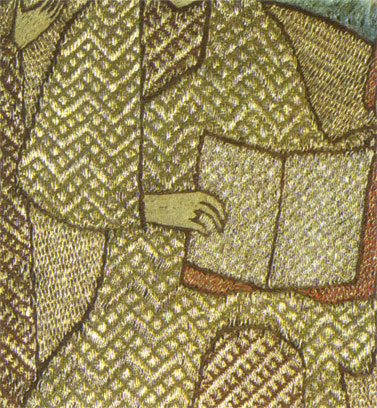 Gold embroidery worked with gold and silver threads. Detail of a church-attire. 17th century