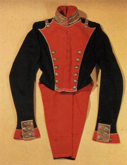 Uniform of an officer of the Life-guards Preobrazhensky Regiment. 1834. 84x68. RT-11180