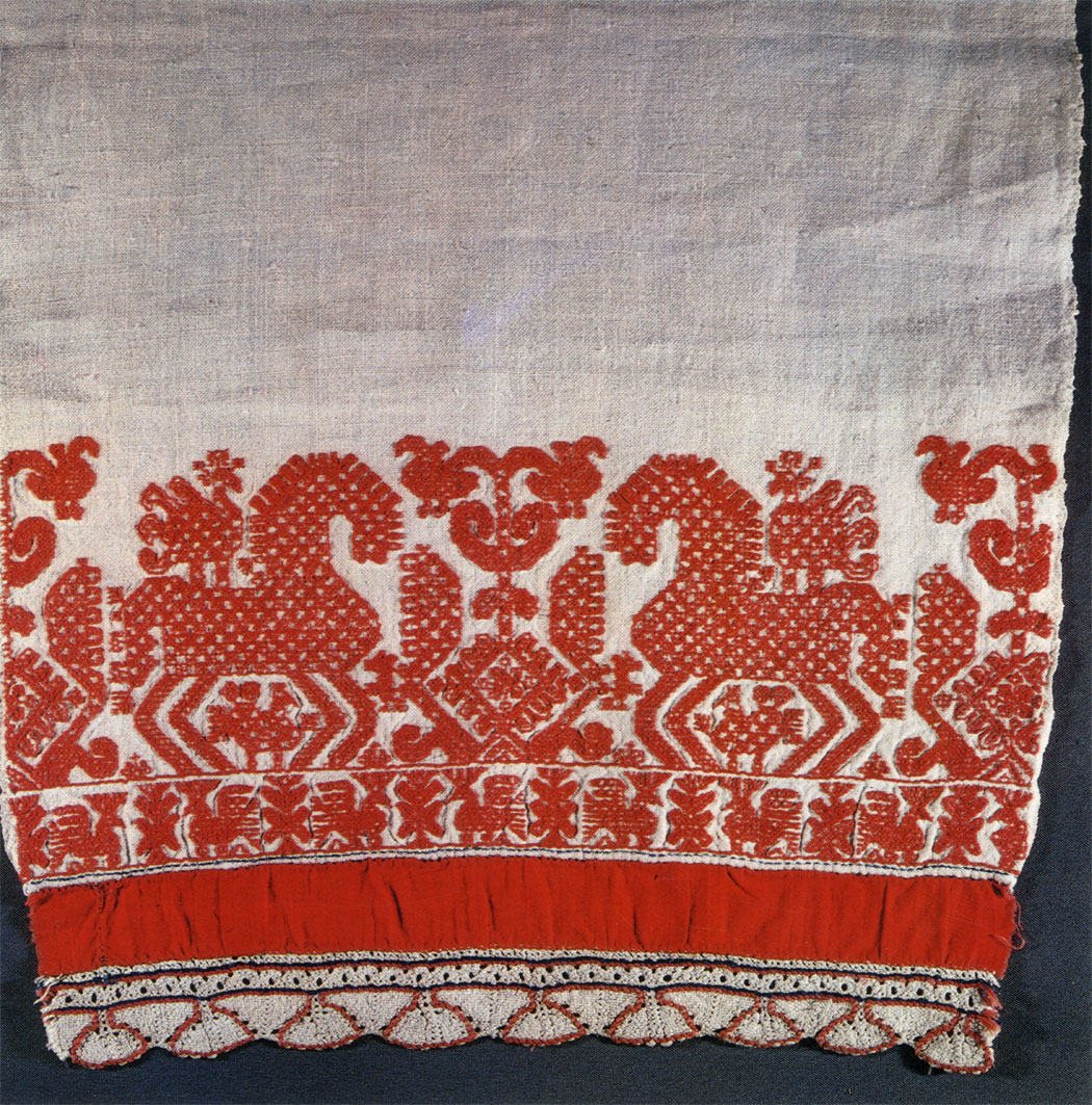 Towel, cotton linen. Late 19th century. 178x46. RT-18218
