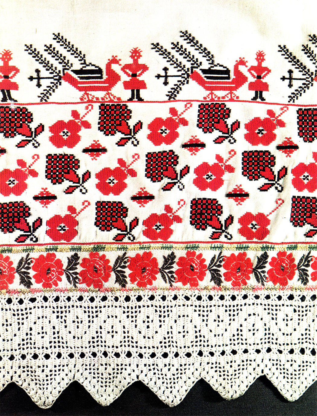 Detail of an apron. Late 19th - early 20th centuries. 106x75. RT-18280
