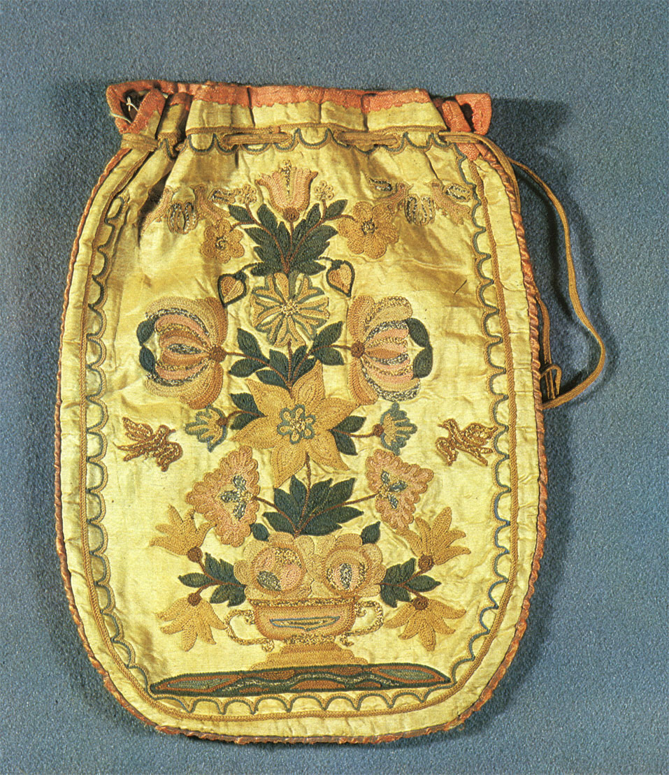 Handbag, stringed. Late 18th - earl 19th centuries. 21x15,6. RT-5205