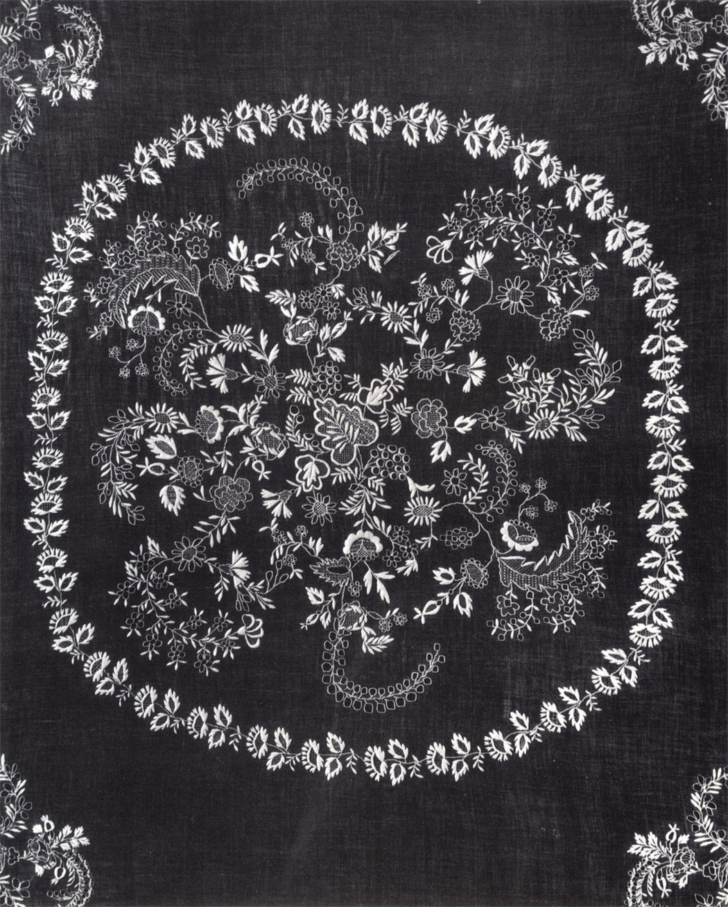 Central part of a bedspread. First half, 19th century. 214x214. RT-18293